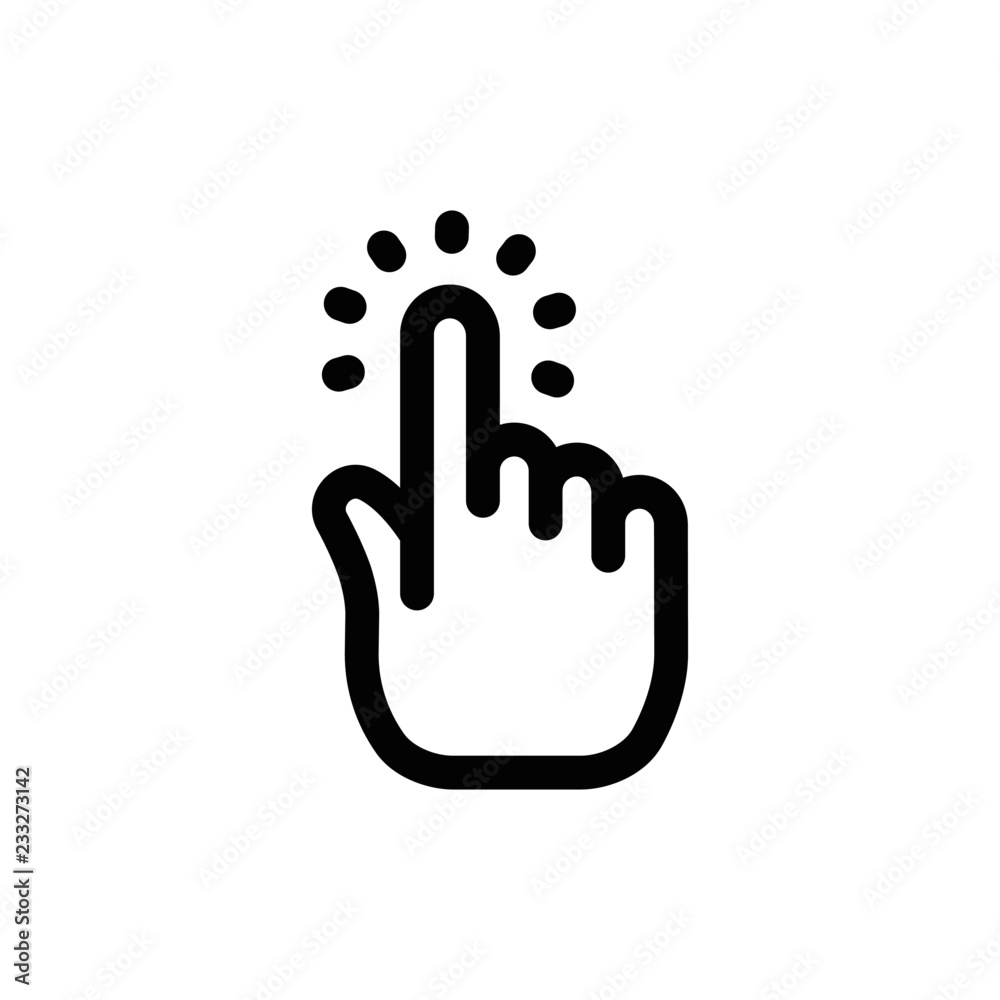 Obraz premium Hand clicking icon