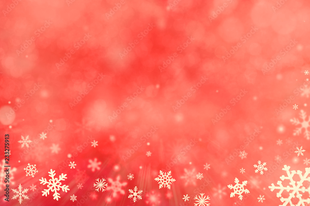 Christmas decoration with snowflakes on defocused red background. Christmas decoration with snowflakes on defocused red background.