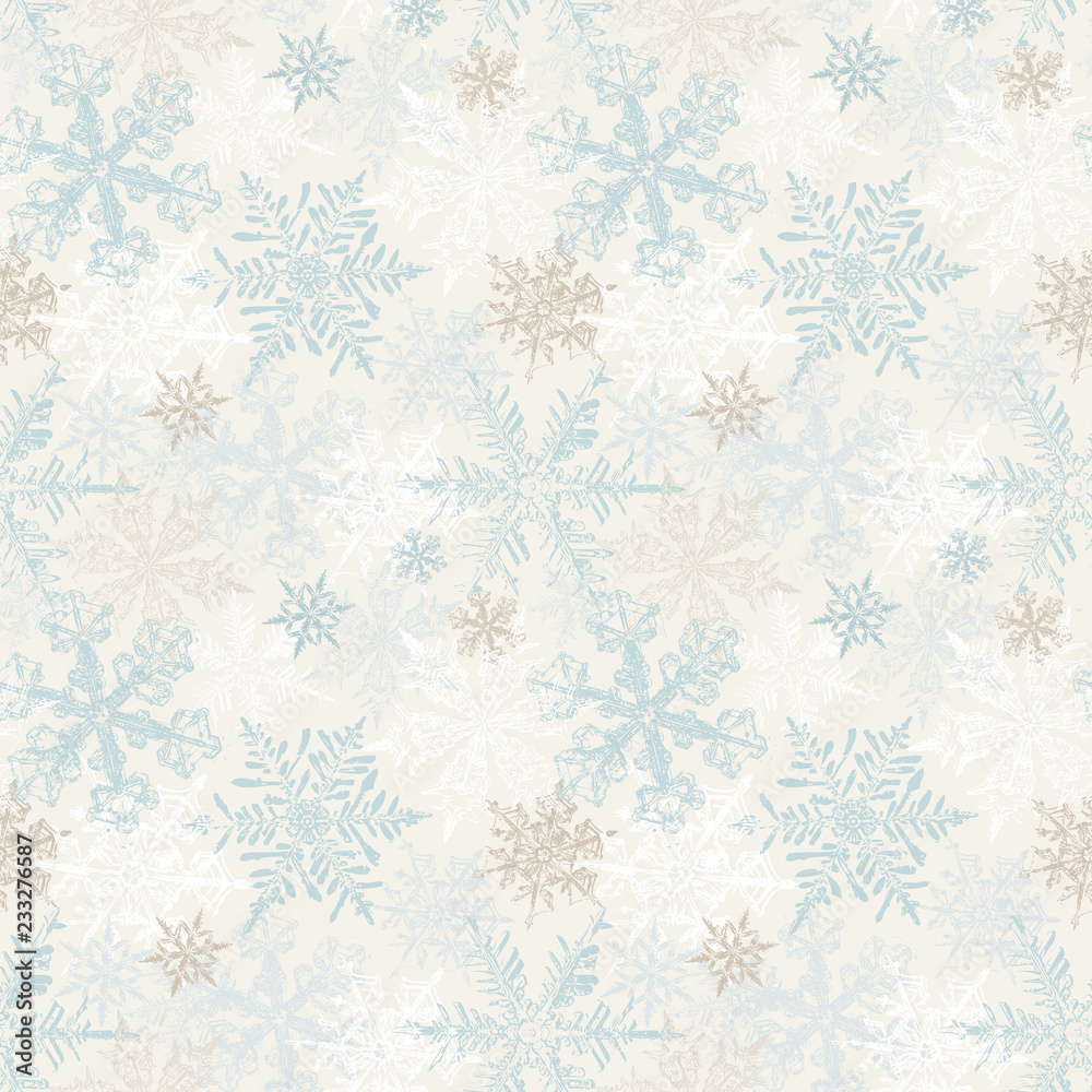 Snowflakes Seamless Pattern, Christmas Vector Background Snowflakes Seamless Pattern, Christmas Vector Background