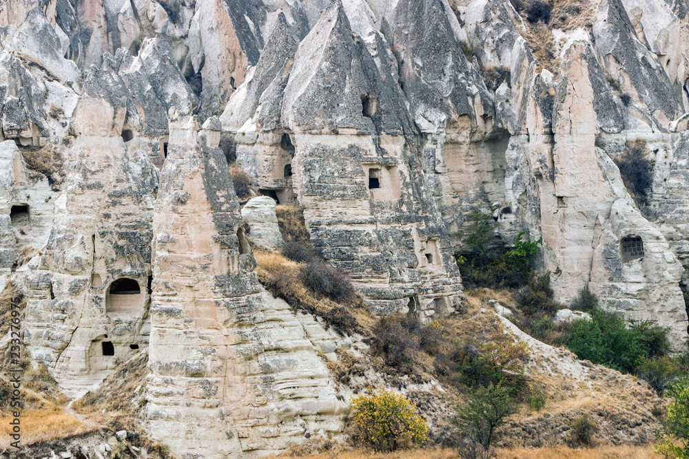 landscape of chimney rock  in Cappadocia