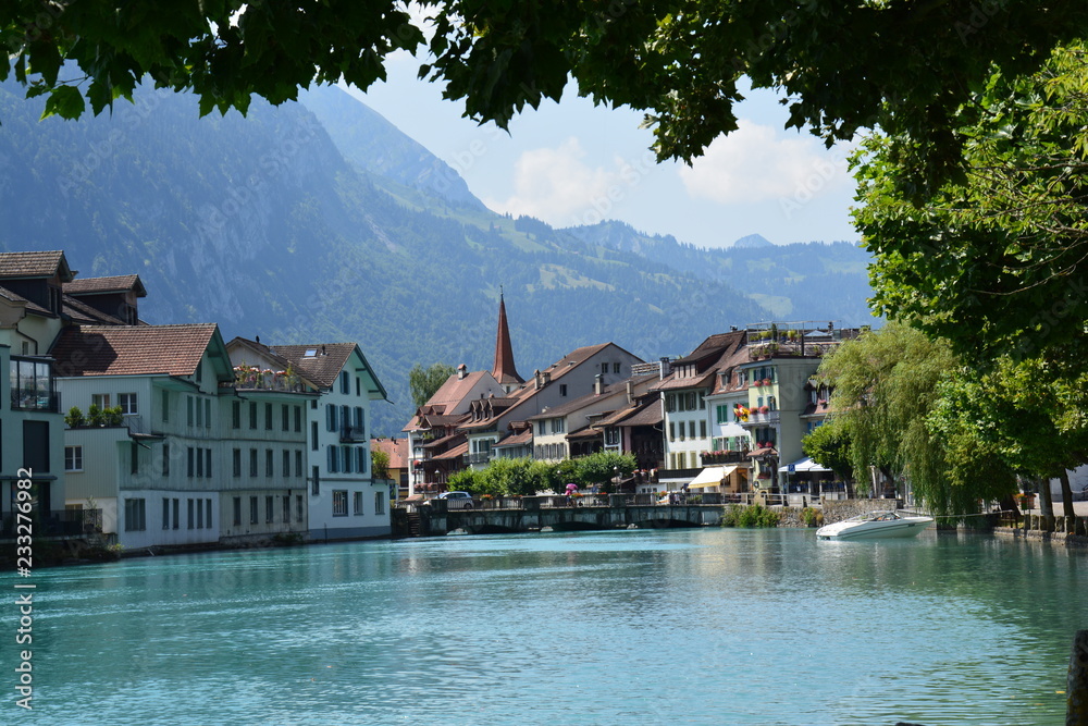 Naklejka premium Interlaken Suisse - Interlaken Switzerland