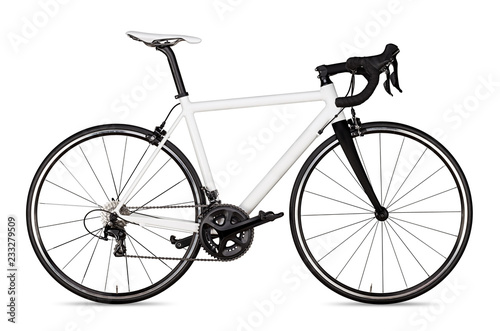 white black racing sport road bike bicycle racer isolated  background