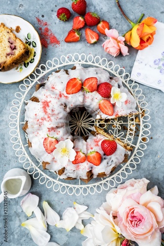 Stawberry bundt cake photo