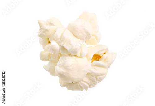 Quadro em tela Popcorn isolated on a white background. Full depth of field