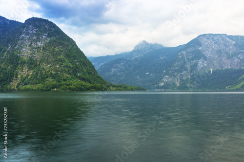 Scenery at Grundlsee lake in Alps mountains, Austria