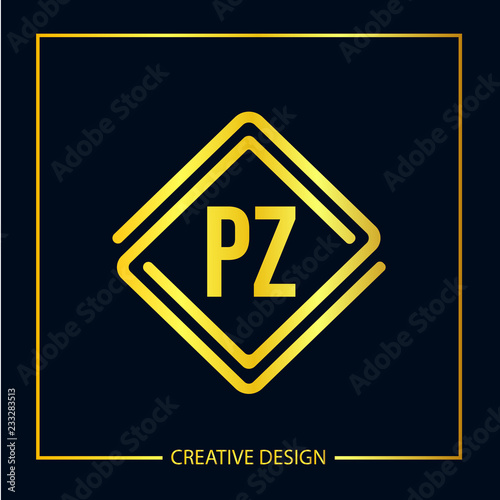 Initial Letter PZ Logo Template Vector Design