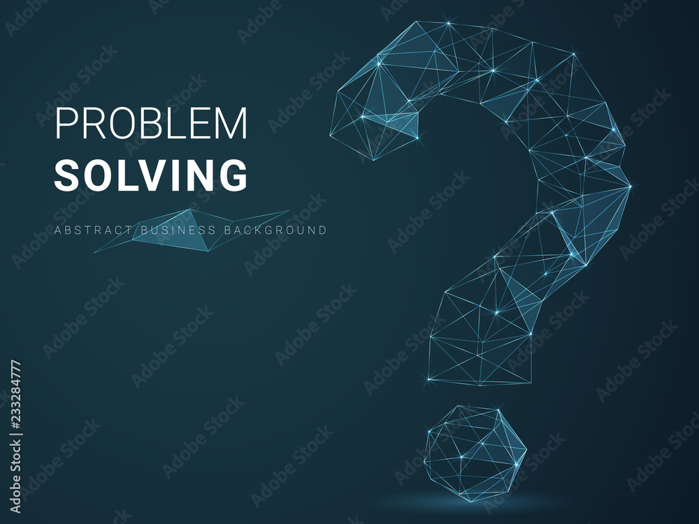 Abstract modern business background depicting problem solving with ...