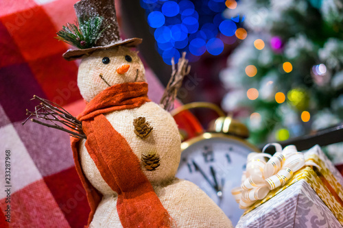 Snowman. Christmas morning....