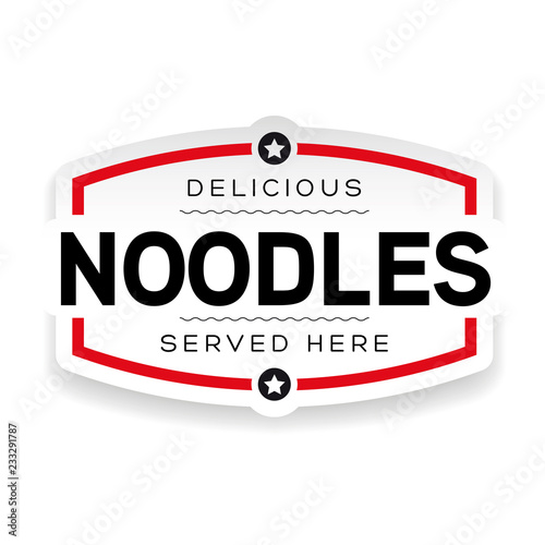 Noodles label sign vintage