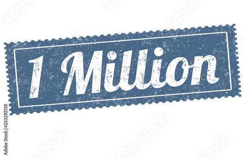 1 million sign or stamp