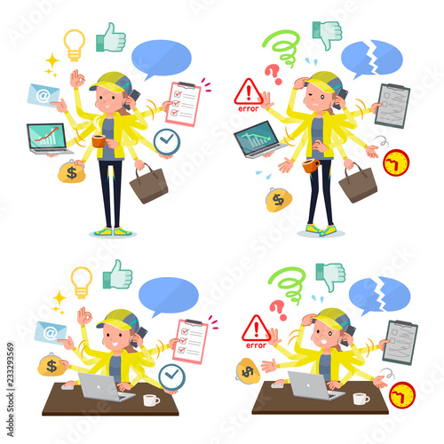 flat type Behind knot hair women Sportswear_mulch task Office