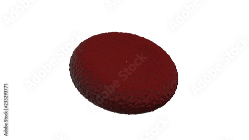 Red blood cell background 3D rendering. Isolated on white background with clipping path.