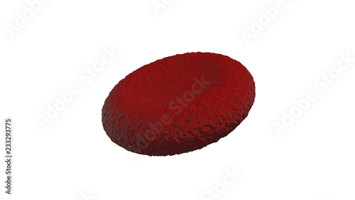 Red blood cell background 3D rendering. Isolated on white background with clipping path.