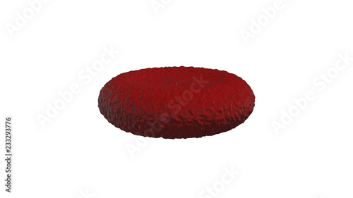 Red blood cell background 3D rendering. Isolated on white background with clipping path.