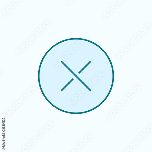 multiplication sign 2 colored line icon. Simple colored element illustration. multiplication sign outline symbol design from web icons set