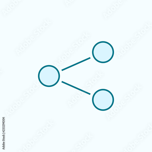 conjugate 2 colored line icon. Simple colored element illustration. conjugate outline symbol design from web icons set