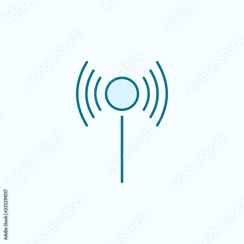 antenna 2 colored line icon. Simple colored element illustration. antenna outline symbol design from web icons set