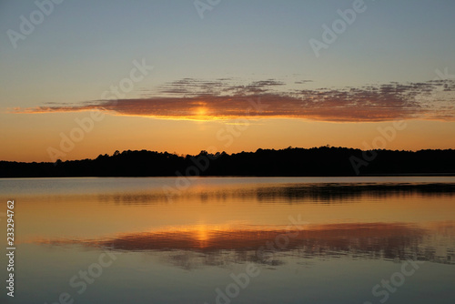 Reflection of sunset in the lake © PT Hamilton