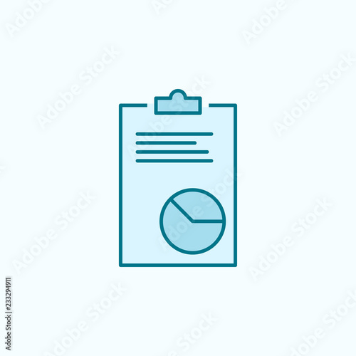 report 2 colored line icon. Simple colored element illustration. report outline symbol design from Scientifics study set