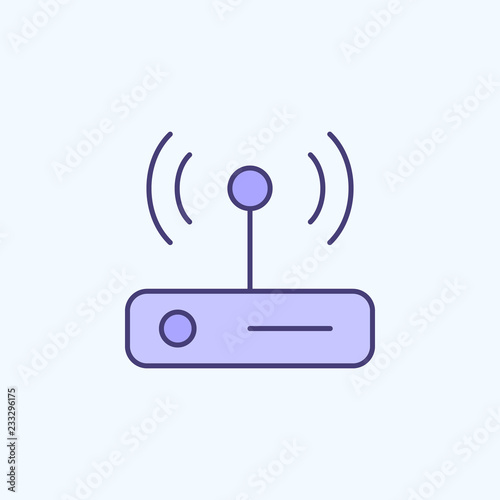 access point 2 colored line icon. Simple colored element illustration. access point outline symbol design from new technologies set