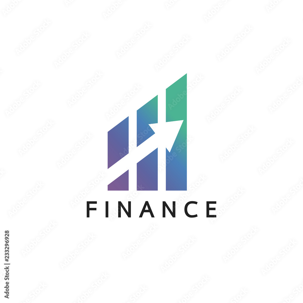 Financial stock exchange logo. Minimal design. Vector illustration Financial stock exchange logo. Minimal design. Vector illustration