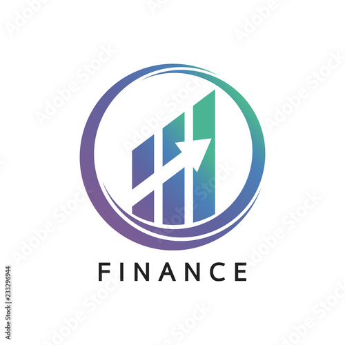 Financial stock exchange logo. Minimal design. Vector illustration