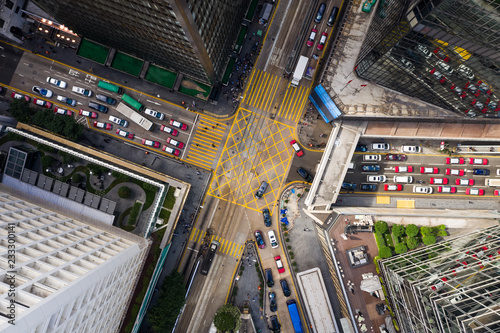  Hong Kong traffic in business district photo