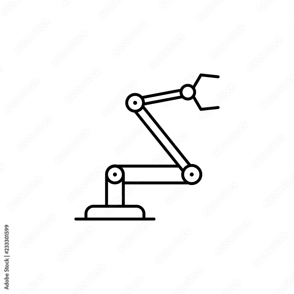 industrial robot icon. Element of technology icon for mobile concept and web apps. Thin line industrial robot icon can be used for web and mobile industrial robot icon. Element of technology icon for mobile concept and web apps. Thin line industrial robot icon can be used for web and mobile