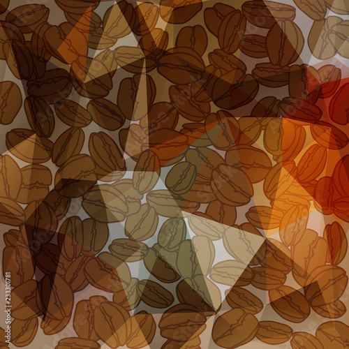 Wallpaper Mural Abstract polygonal background with coffee beans.  Torontodigital.ca