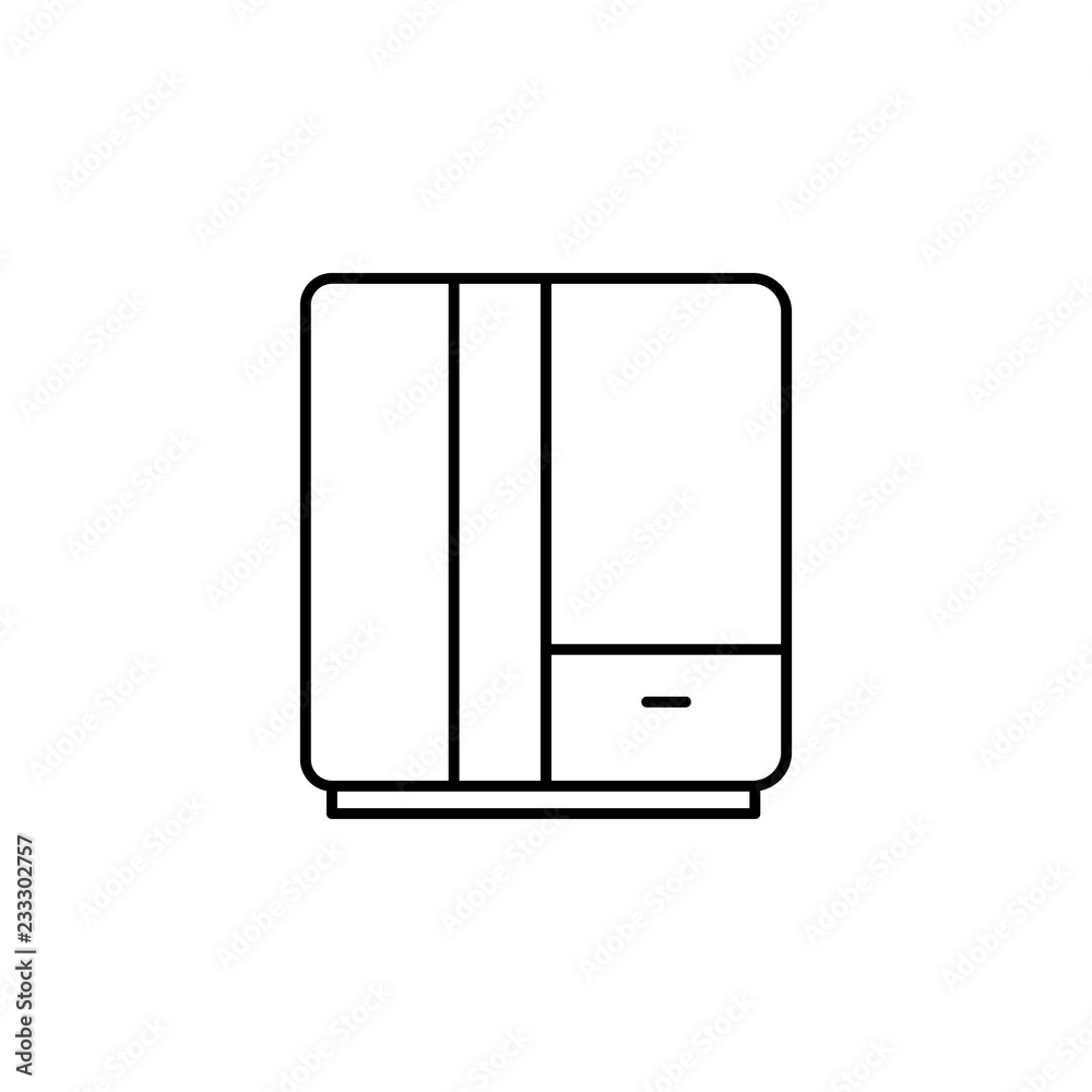wardrobe icon. Element of outline furniture icon. Thin line icon for website design and development, app development. Premium icon wardrobe icon. Element of outline furniture icon. Thin line icon for website design and development, app development. Premium icon