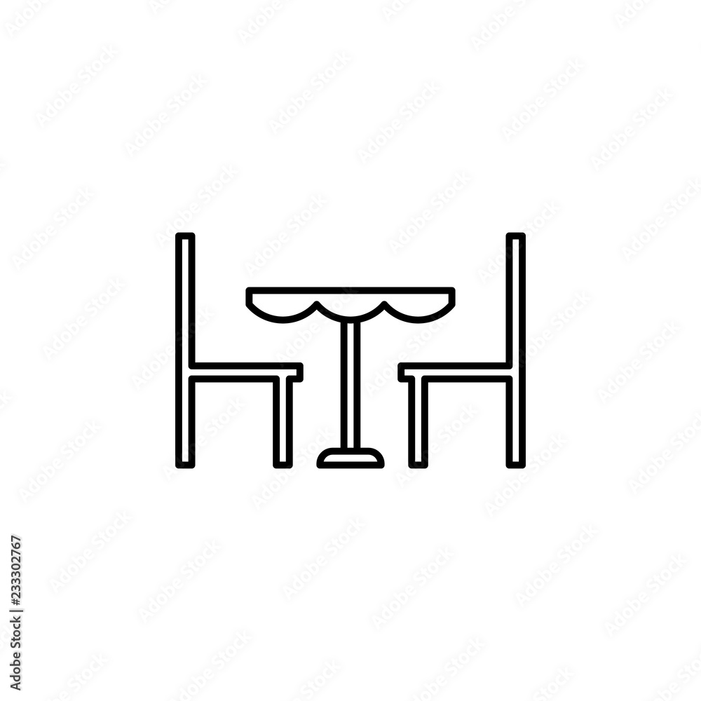 table icon. Element of outline furniture icon. Thin line icon for website design and development, app development. Premium icon