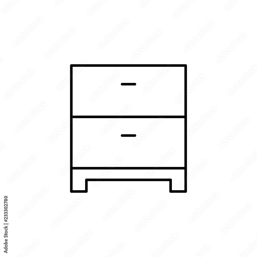 bedside icon. Element of outline furniture icon. Thin line icon for website design and development, app development. Premium icon bedside icon. Element of outline furniture icon. Thin line icon for website design and development, app development. Premium icon