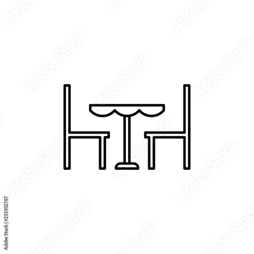 table icon. Element of outline furniture icon. Thin line icon for website design and development, app development. Premium icon