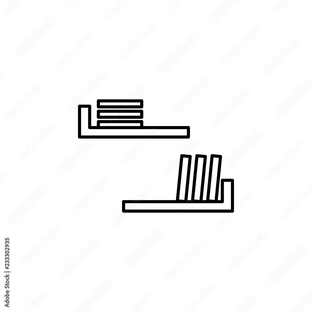 bookshelf icon. Element of outline furniture icon. Thin line icon for website design and development, app development. Premium icon bookshelf icon. Element of outline furniture icon. Thin line icon for website design and development, app development. Premium icon