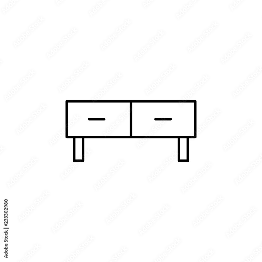 bedsite table icon. Element of outline furniture icon. Thin line icon for website design and development, app development. Premium icon bedsite table icon. Element of outline furniture icon. Thin line icon for website design and development, app development. Premium icon