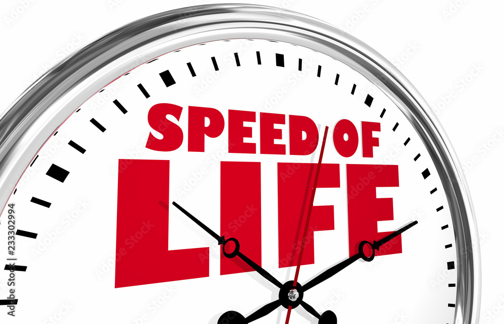 Speed of Life Clock Time Fast Moving Living 3d Illustration Speed of Life Clock Time Fast Moving Living 3d Illustration