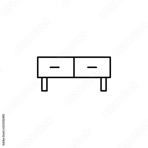 bedsite table icon. Element of outline furniture icon. Thin line icon for website design and development, app development. Premium icon
