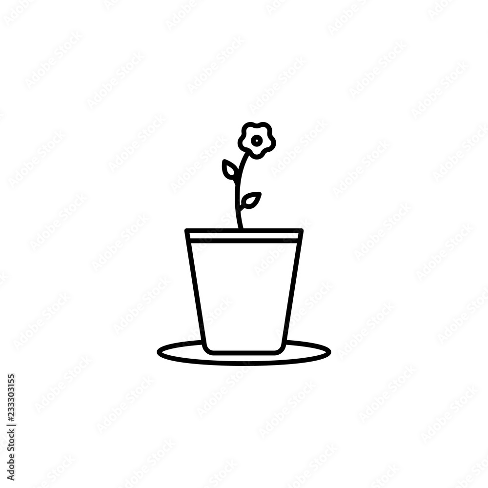 flower in pot icon. Element of outline furniture icon. Thin line icon for website design and development, app development. Premium icon flower in pot icon. Element of outline furniture icon. Thin line icon for website design and development, app development. Premium icon