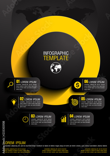 infographics business chart design template. You can place relevant content in the area, vector illustration.