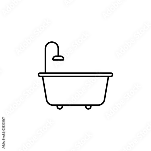 bathroom icon. Element of outline furniture icon. Thin line icon for website design and development, app development. Premium icon