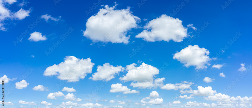 Beautiful blue sky and clouds natural background. Stock Photo