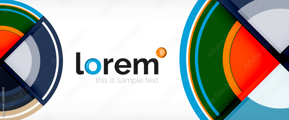 Obraz premium Circle abstract background, geometric modern design template