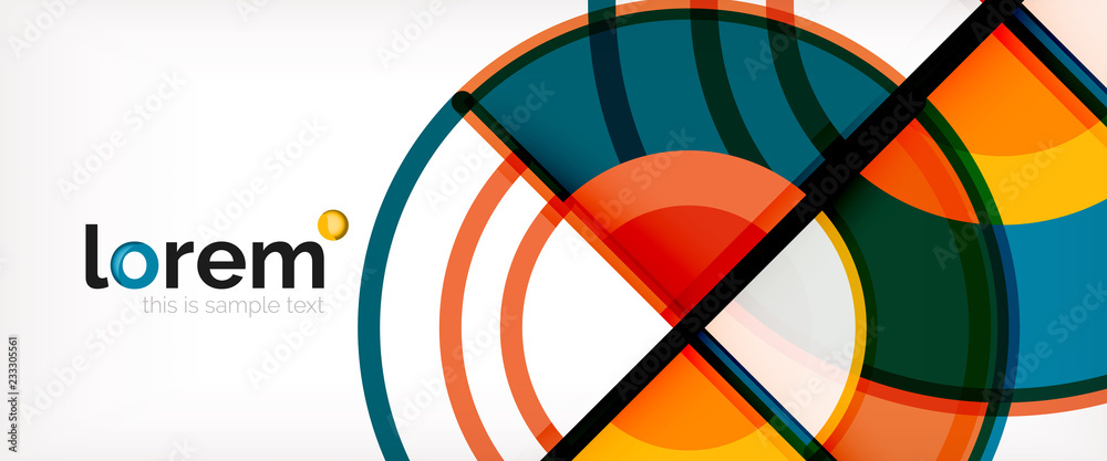 Obraz premium Vector abstract colorful circles background