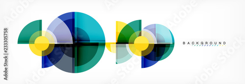 Abstract background bright circles geometric design