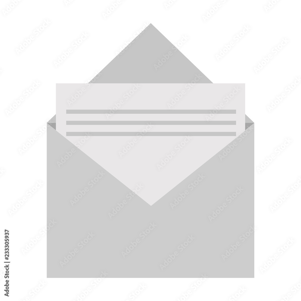 Envelope open with letter Envelope open with letter