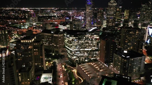 Wallpaper Mural Aerial of Downtown Dallas, Texas at Night, 2018 Torontodigital.ca