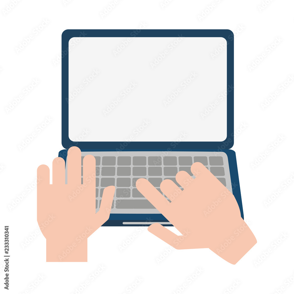 Hands using laptop Hands using laptop