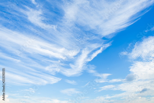 blue sky background texture with white clouds.