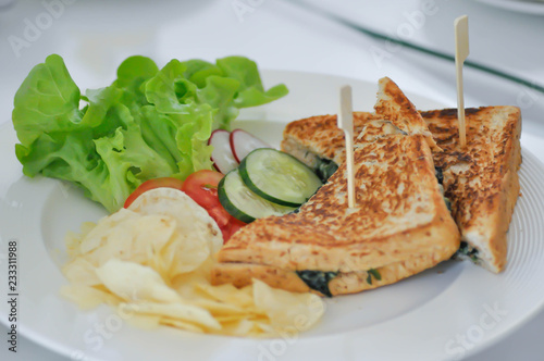 spinach sandwich or vegetable sandwich