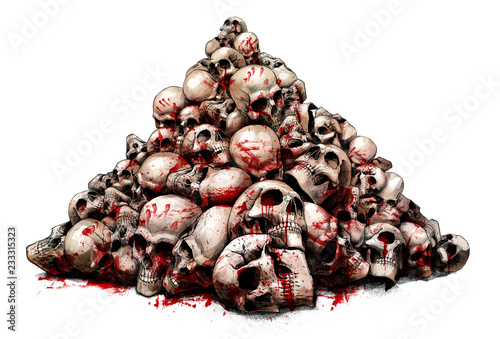 Fotografie a slide of human skulls